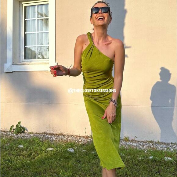 MANGO Twisted Strap Midi Dress NWT - Picture 1 of 16